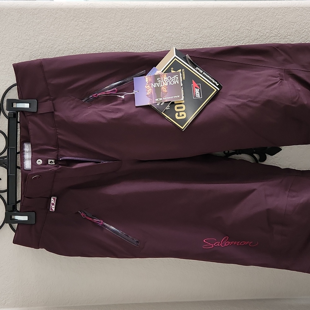 Salmon Ski Pants, plum color, size 6